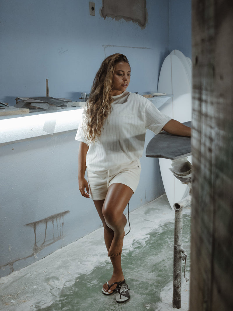 Blusa Cropped Oversized Off White Hurley Soul
