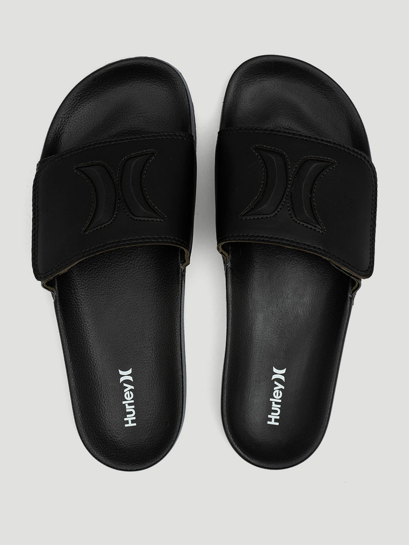 Chinelo Slide Velcro Preto Hurley Iconic