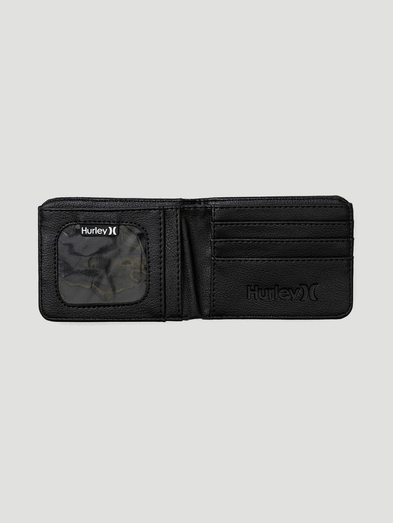 Carteira Preta Hurley Stripe