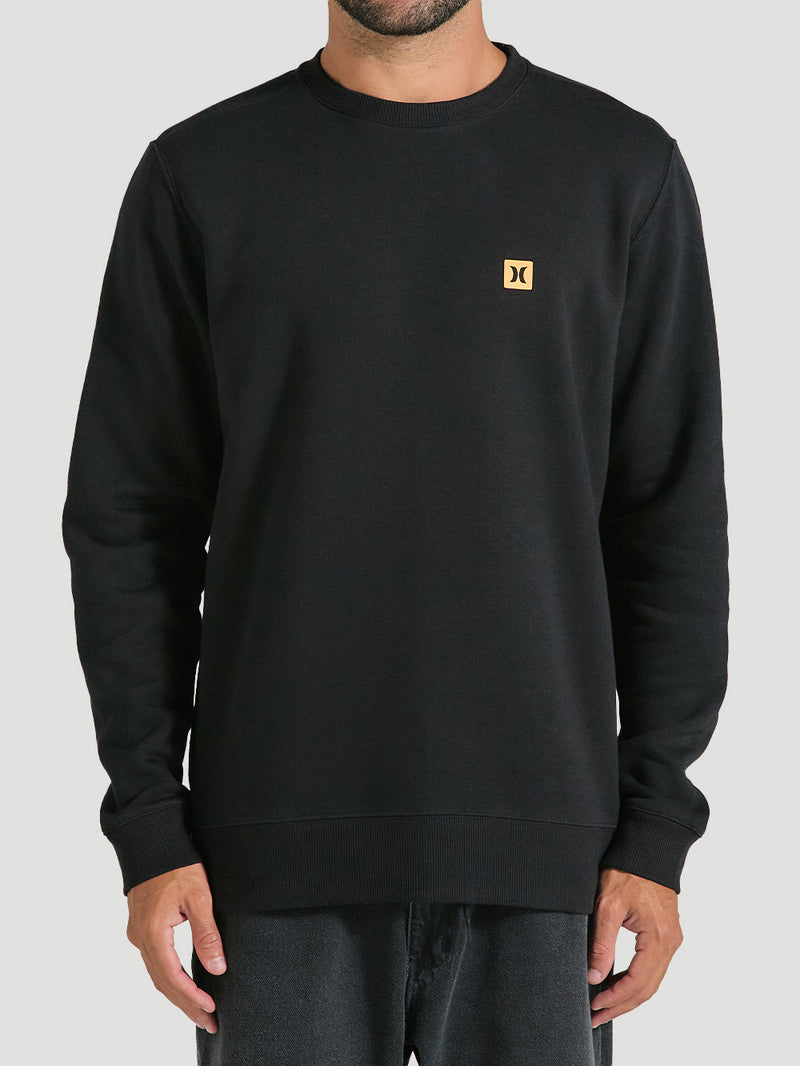 Moletom Careca Preto Sem Capuz Hurley Mini Icon II