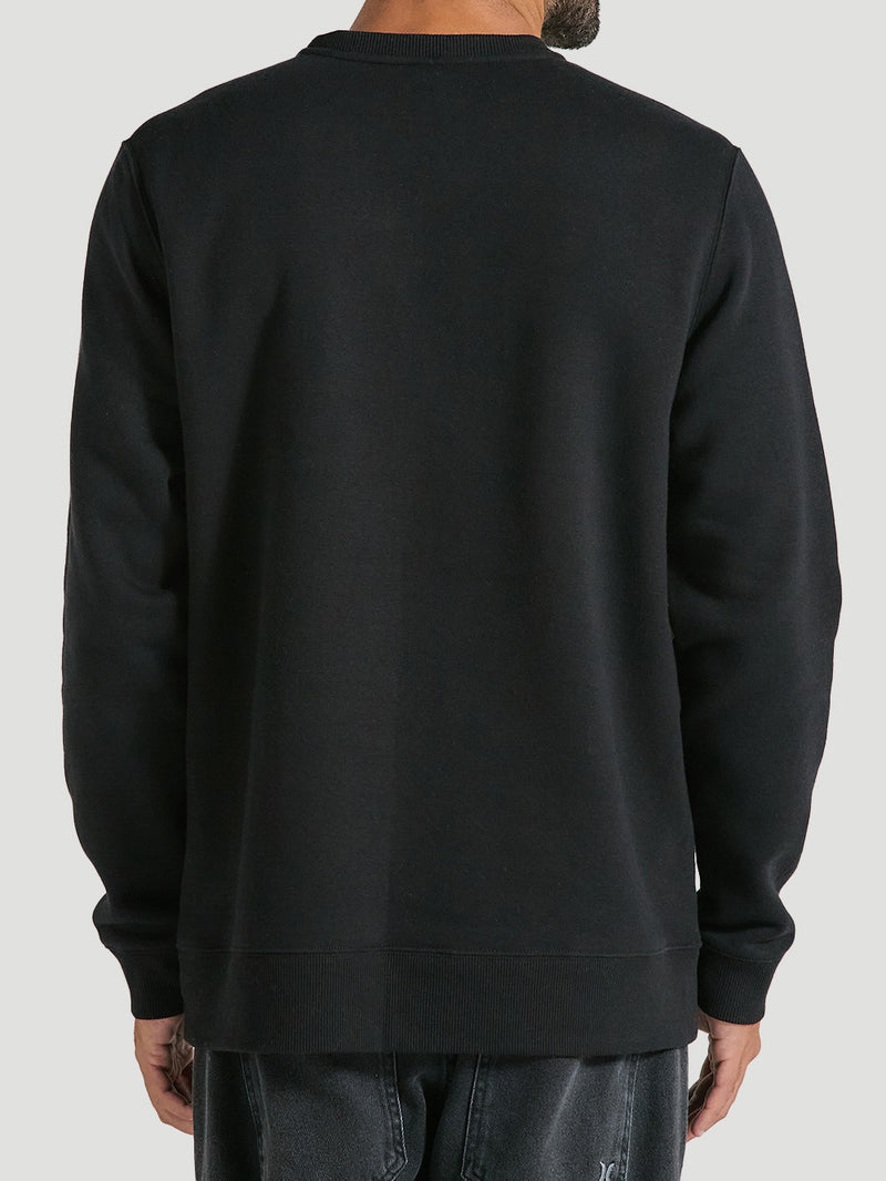 Moletom Careca Preto Sem Capuz Hurley Mini Icon II