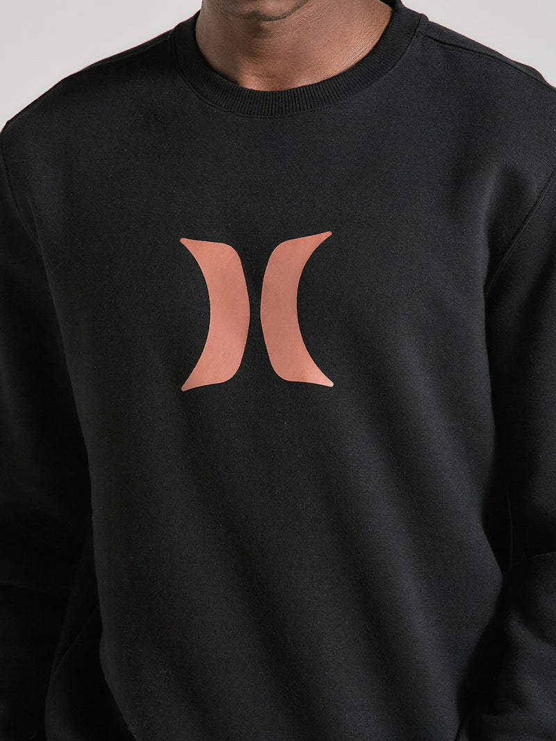 Moletom Careca Preto Básico Hurley Icon