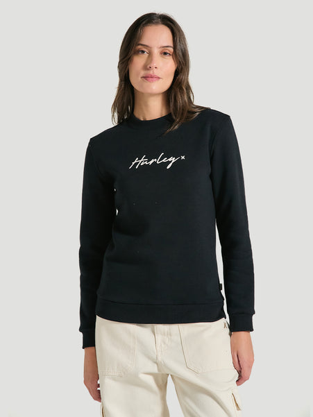 Moletom Careca Feminino Preto Hurley Line