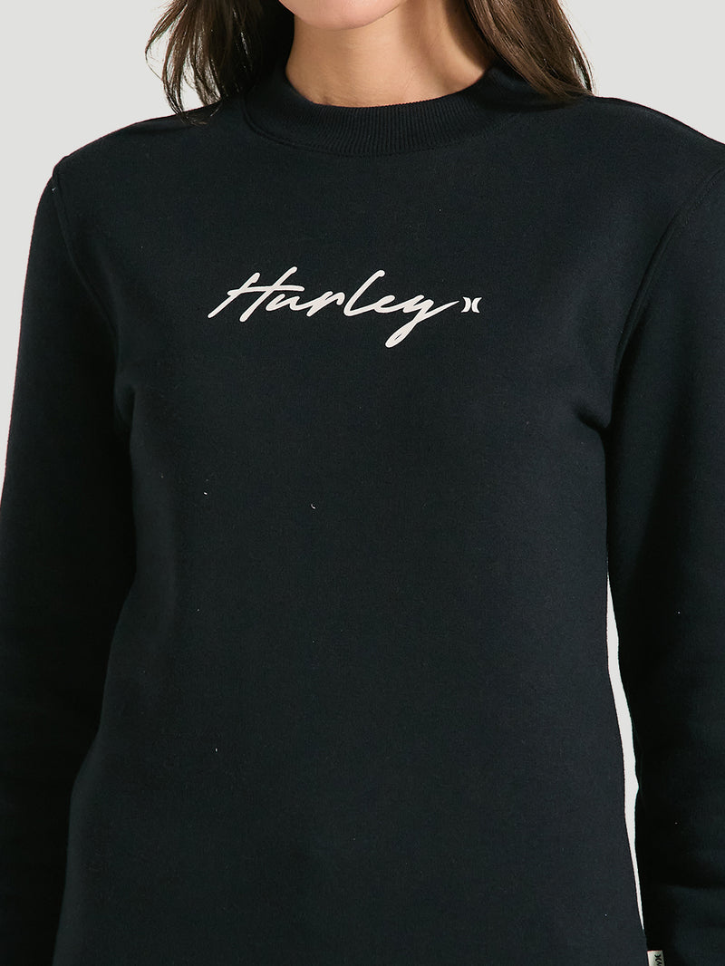 Moletom Careca Feminino Preto Hurley Line