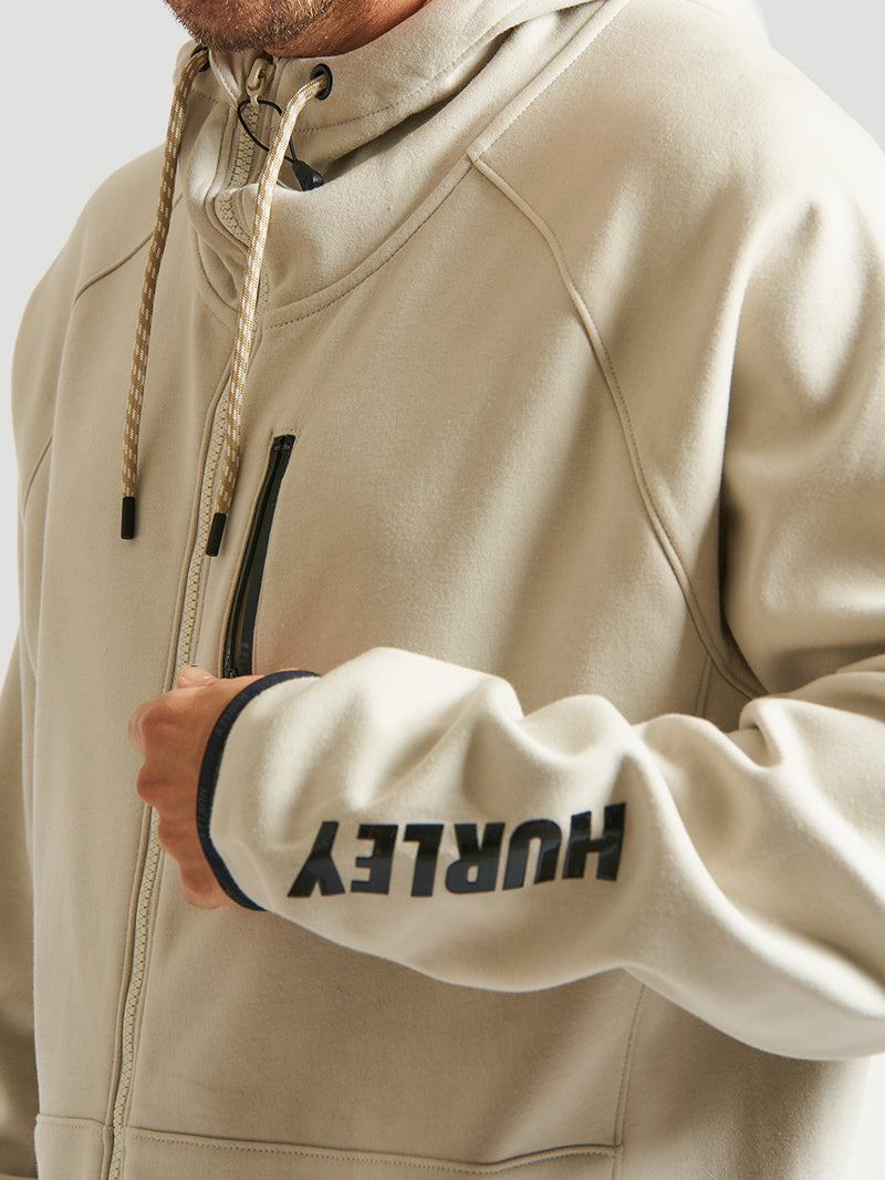 Moletom Canguru Hurley Cabrillo Heat Full Zip Off White