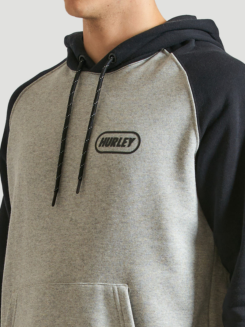 Moletom Canguru Hurley Speed Mescla Cinza e Preto