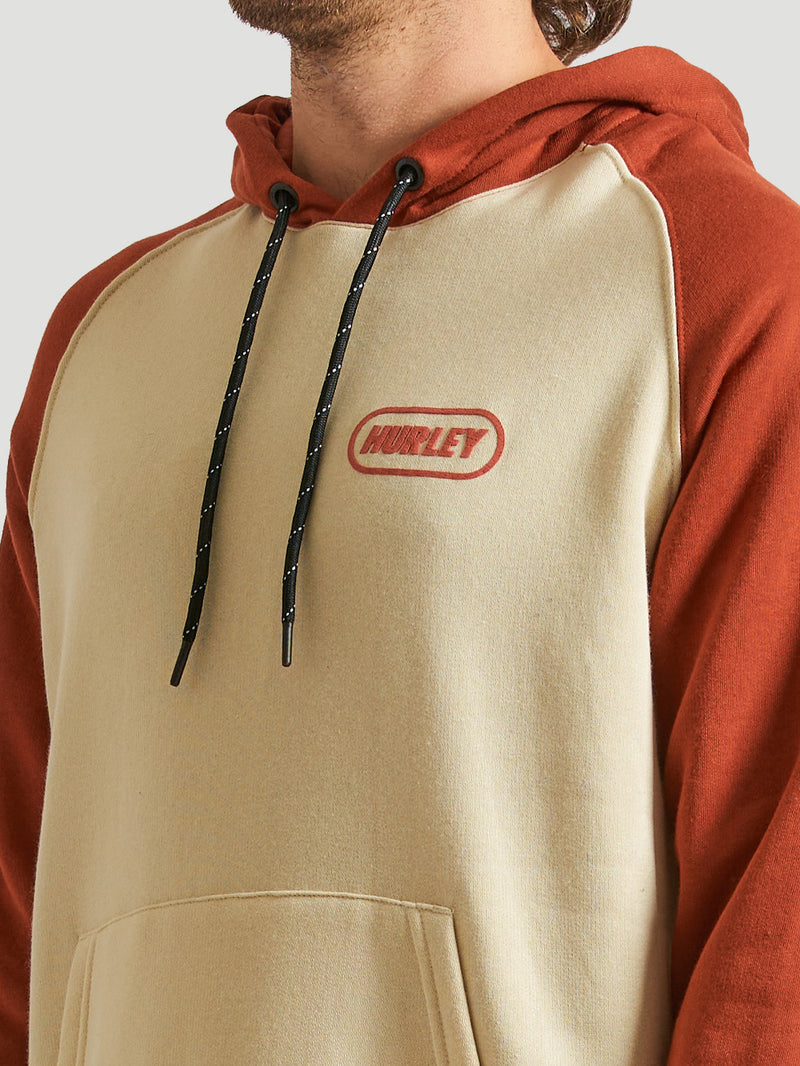 Moletom Canguru Hurley Speed Areia e Vermelho