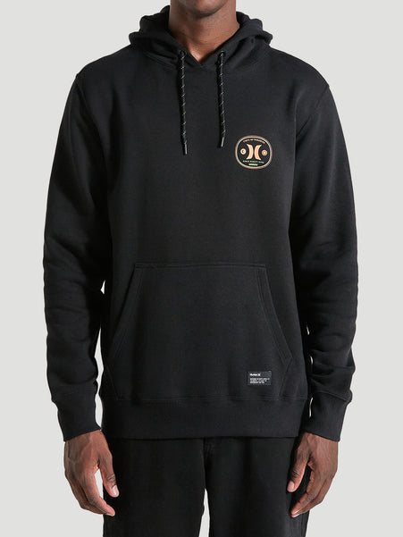 Moletom Canguru Preto Estampa Retrô Hurley Bottle