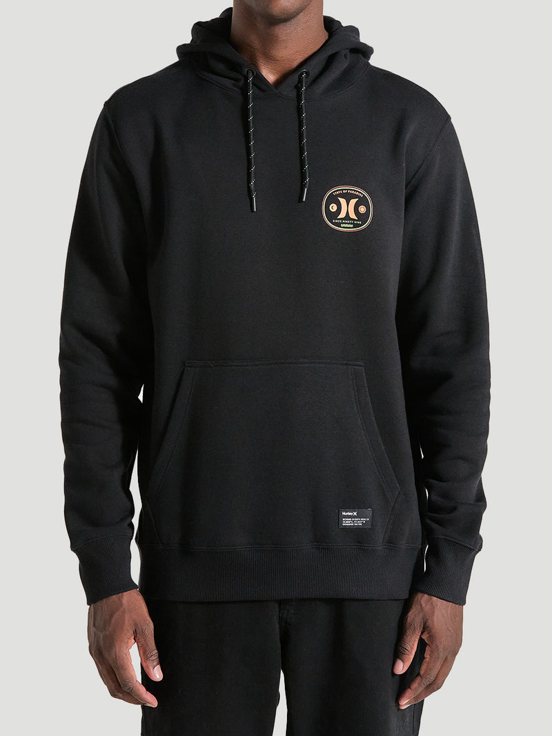 Moletom Canguru Preto Estampa Retrô Hurley Bottle