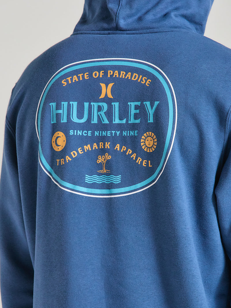 Moletom Canguru Azul Marinho Estampa Retrô Hurley Bottle