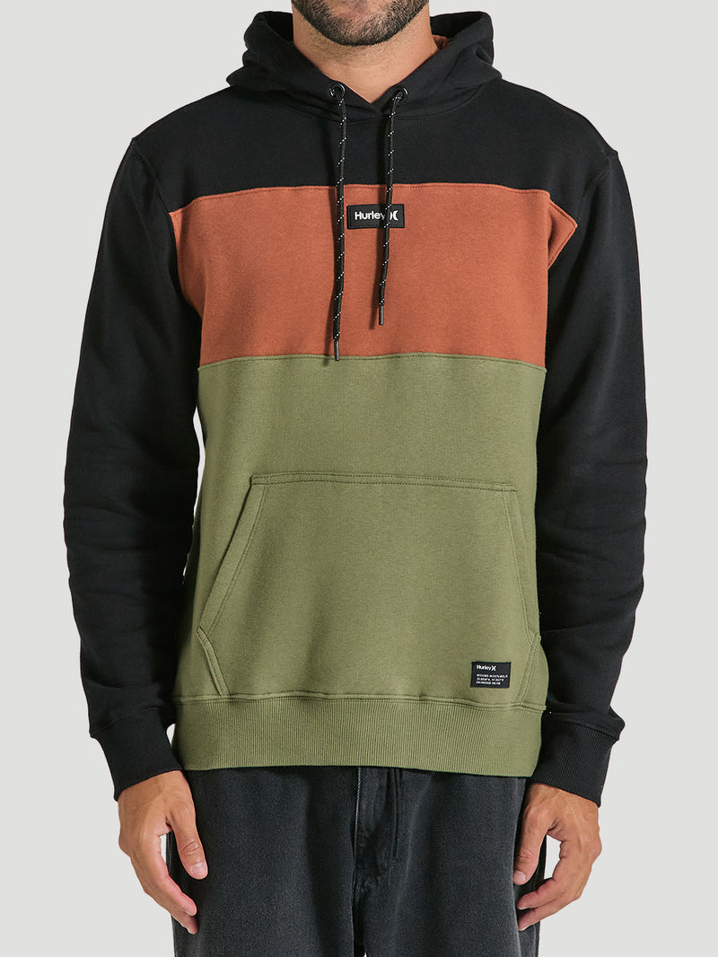 Moletom Canguru Capuz Com Cordão Preto Hurley Block