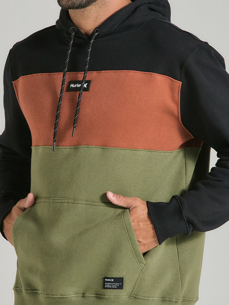 Moletom Canguru Capuz Com Cordão Preto Hurley Block