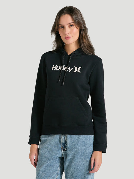 Moletom Canguru Feminino Preto Hurley One&Only