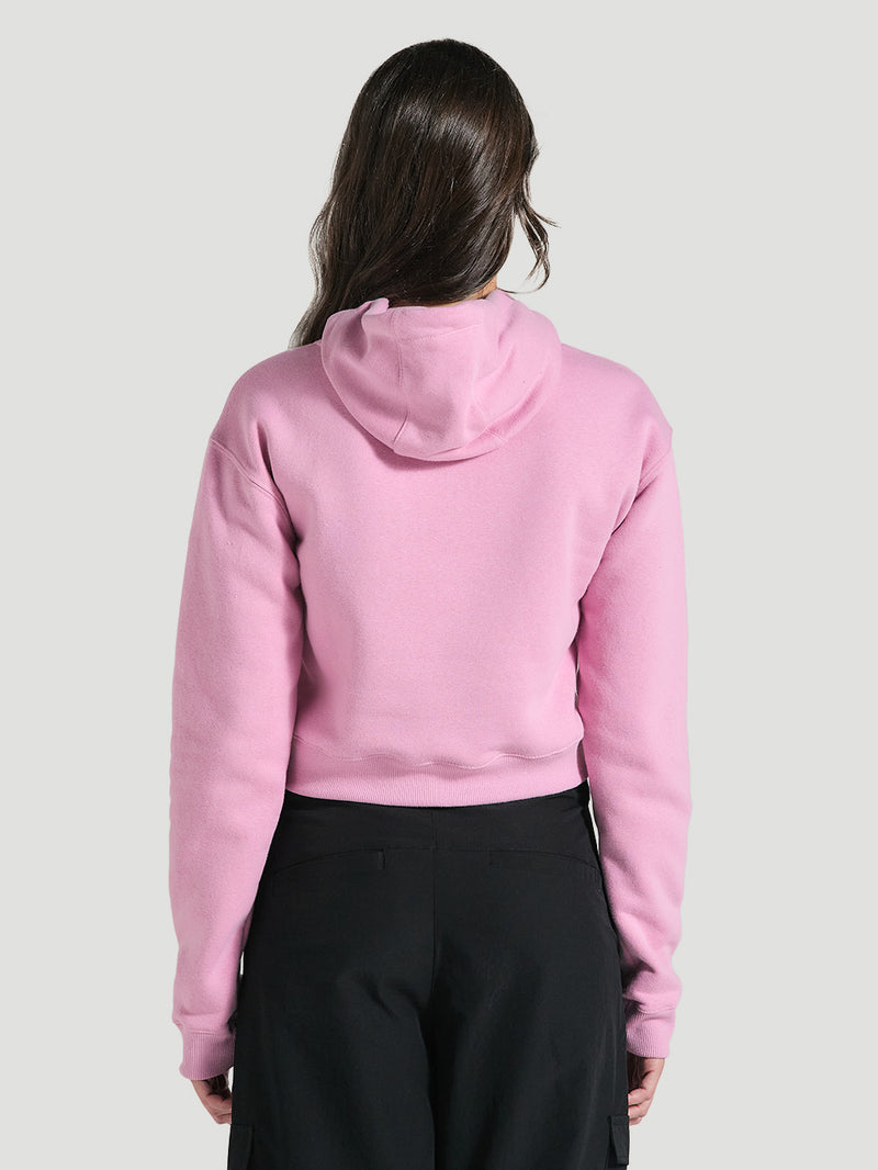 Moletom Cropped Com Capuz Rosa Hurley Mini Icon