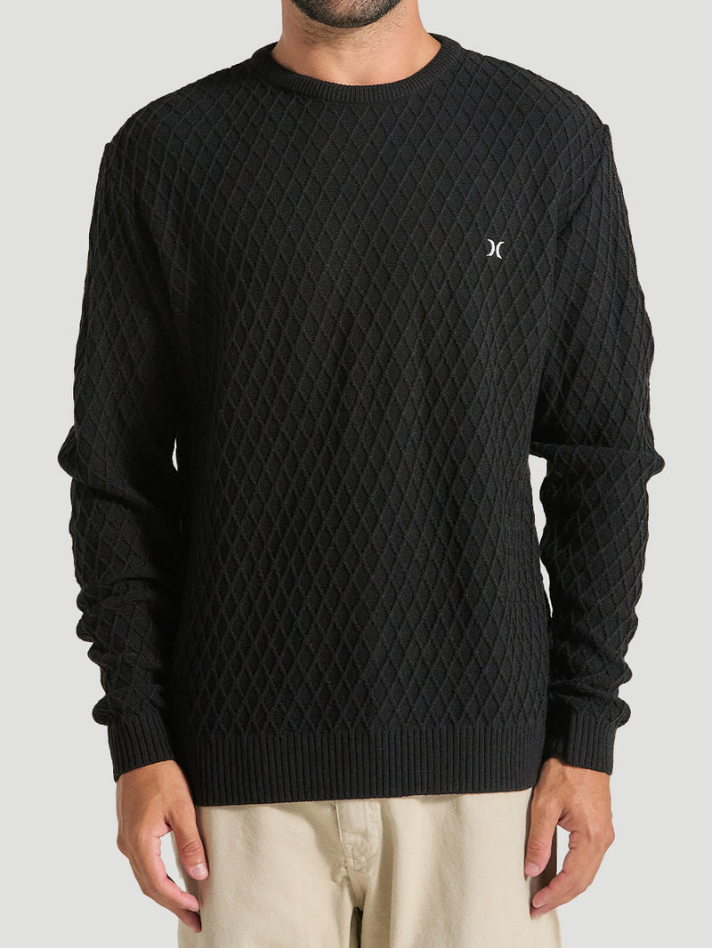 Suéter Tricot Preto Hurley Colméia