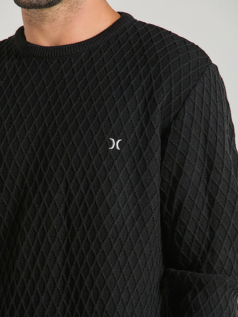 Suéter Tricot Preto Hurley Colméia