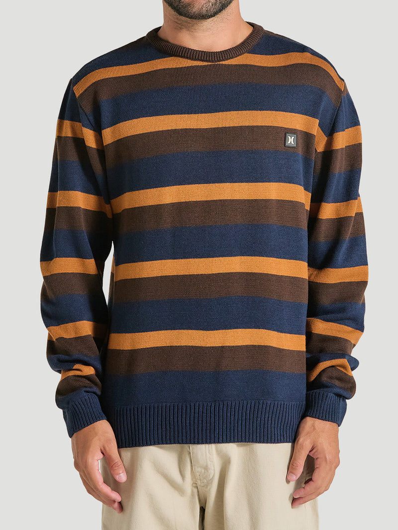 Tricot Listrado Azul Marinho Hurley Stripe