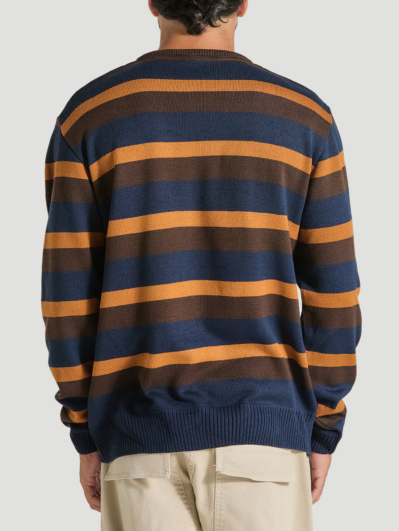 Tricot Listrado Azul Marinho Hurley Stripe