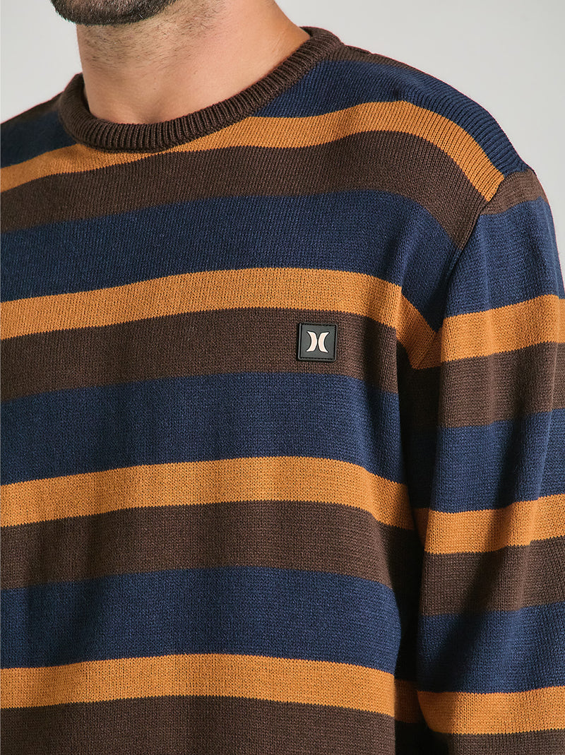 Tricot Listrado Azul Marinho Hurley Stripe