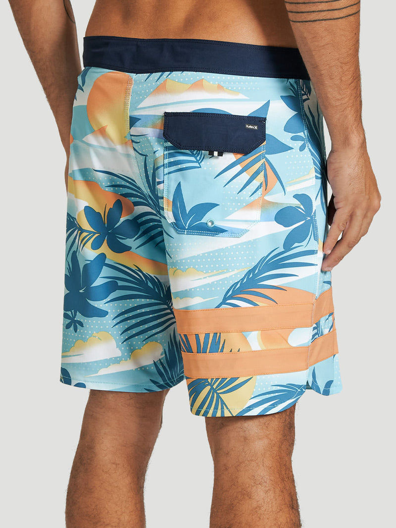Boardshort Hurley Phantom Block Party 18" Azul
