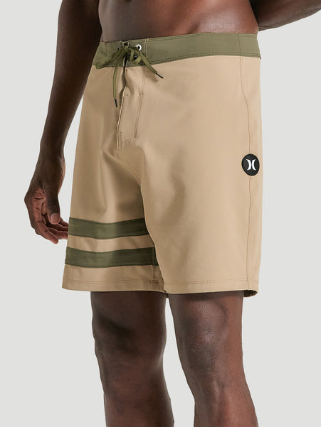 Boardshorts Phantom 18 Polegadas Bege Hurley Block Party