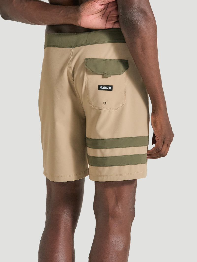 Boardshorts Phantom 18 Polegadas Bege Hurley Block Party