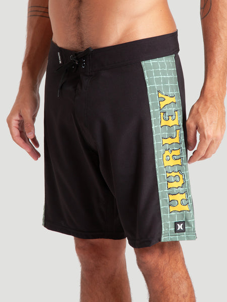 Boardshorts 18 Polegadas Preto Hurley Side Retrô