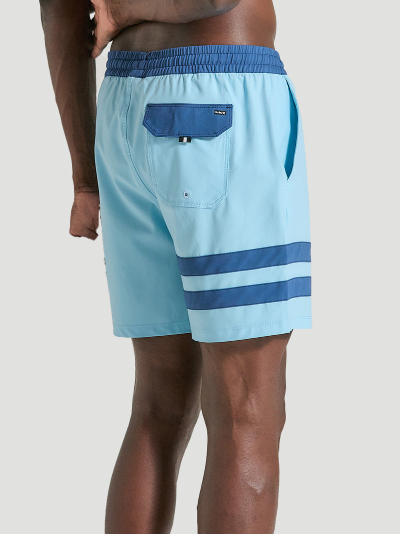 Shorts Phantom 17 Polegadas Azul Hurley Eco Block Party Volley