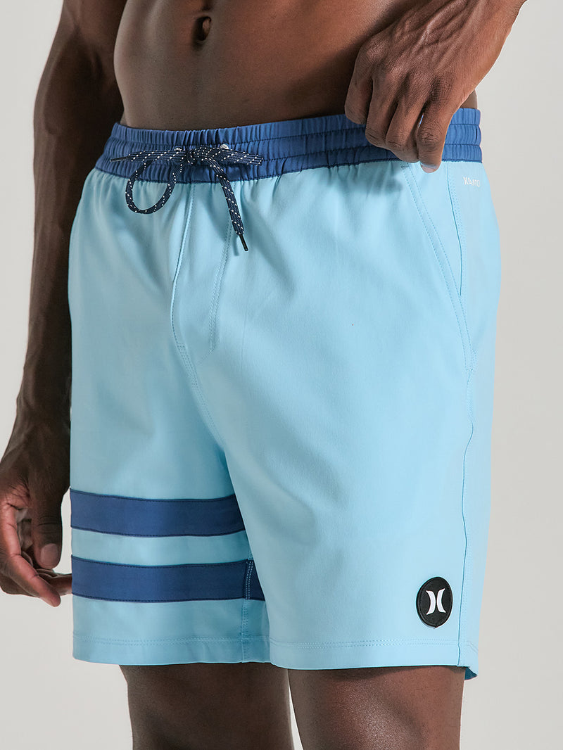 Shorts Phantom 17 Polegadas Azul Hurley Eco Block Party Volley