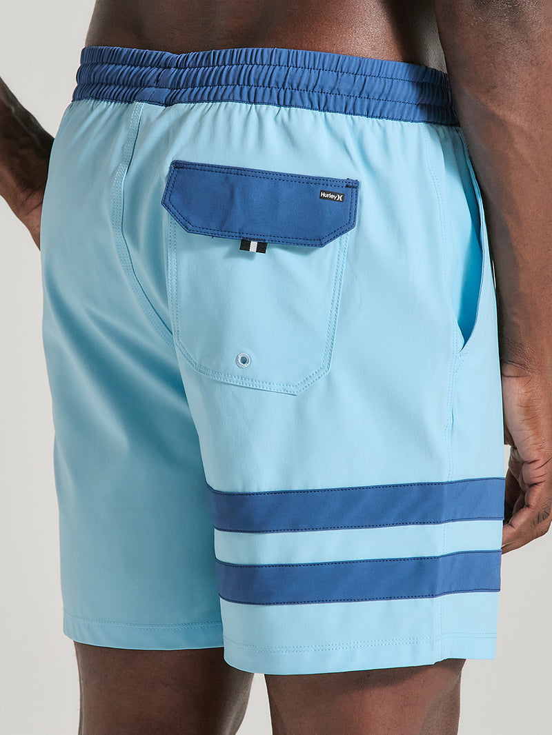 Shorts Phantom 17 Polegadas Azul Hurley Eco Block Party Volley