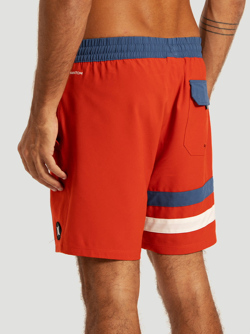 Shorts Volley Phantom Vermelho 17 Hurley Eco Block Party