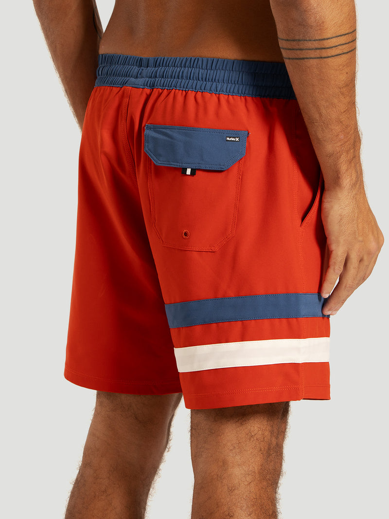 Shorts Volley Phantom Vermelho 17 Hurley Eco Block Party