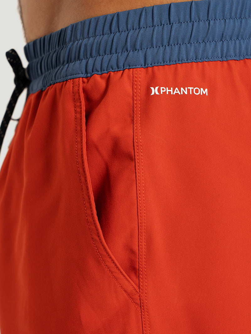 Shorts Volley Phantom Vermelho 17 Hurley Eco Block Party