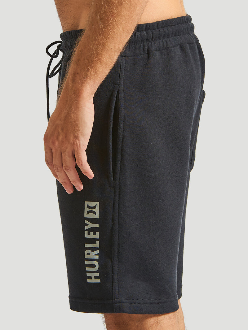 Bermuda Moletom Hurley Square Preto