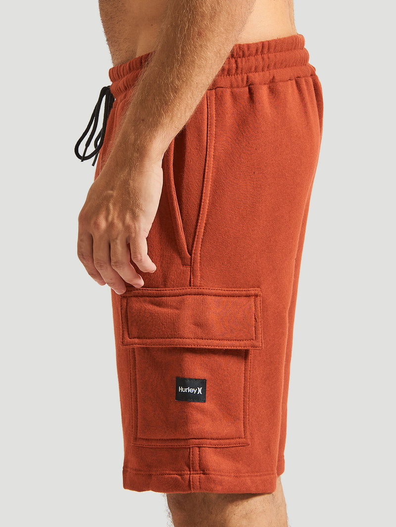 Bermuda Moletom Hurley Multi Vermelho