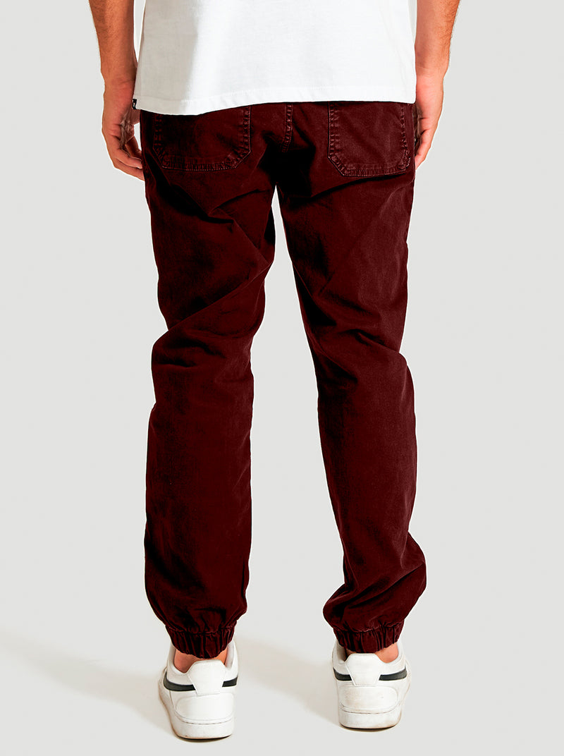 Calça Sarja Jogger Hurley Laces Vinho