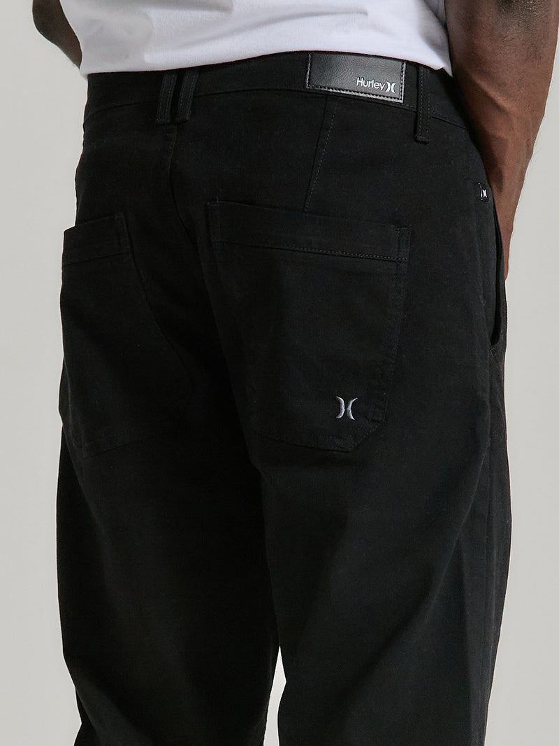 Calça Sarja Preta Hurley Flat
