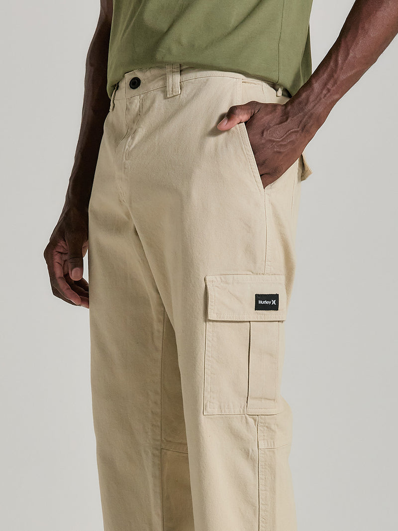 Calça Cargo Sarja Bege Hurley Utility