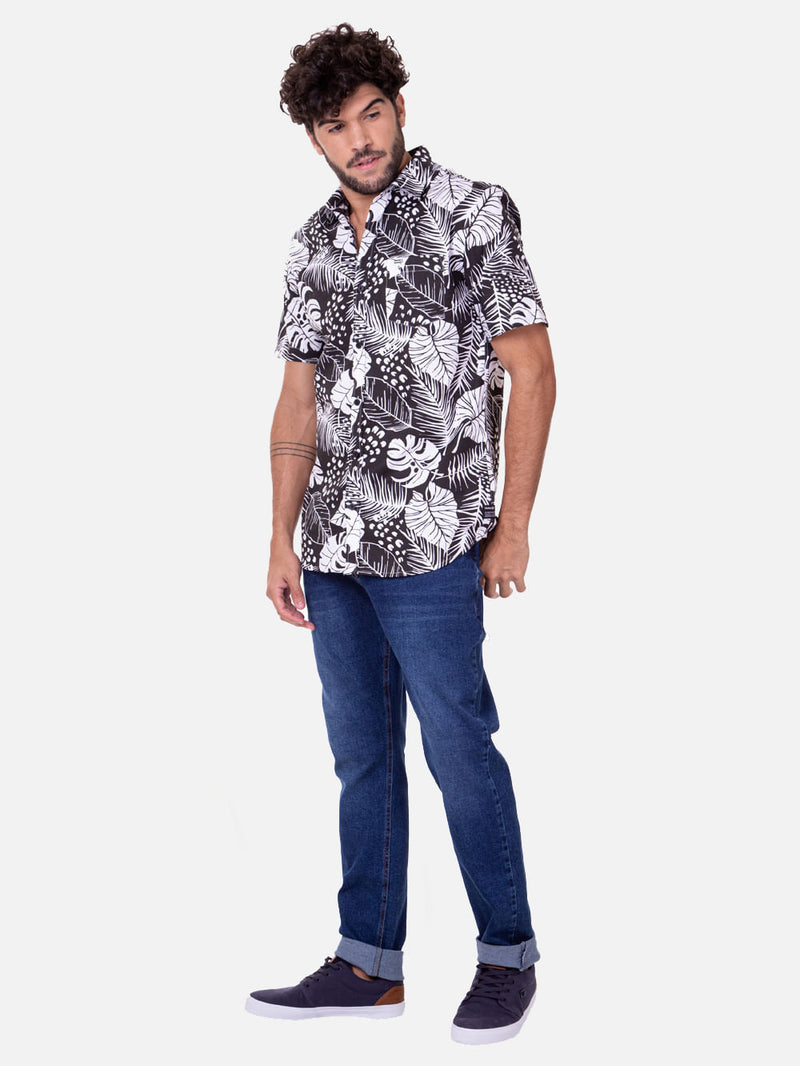 Camisa Hurley Botanic Preta