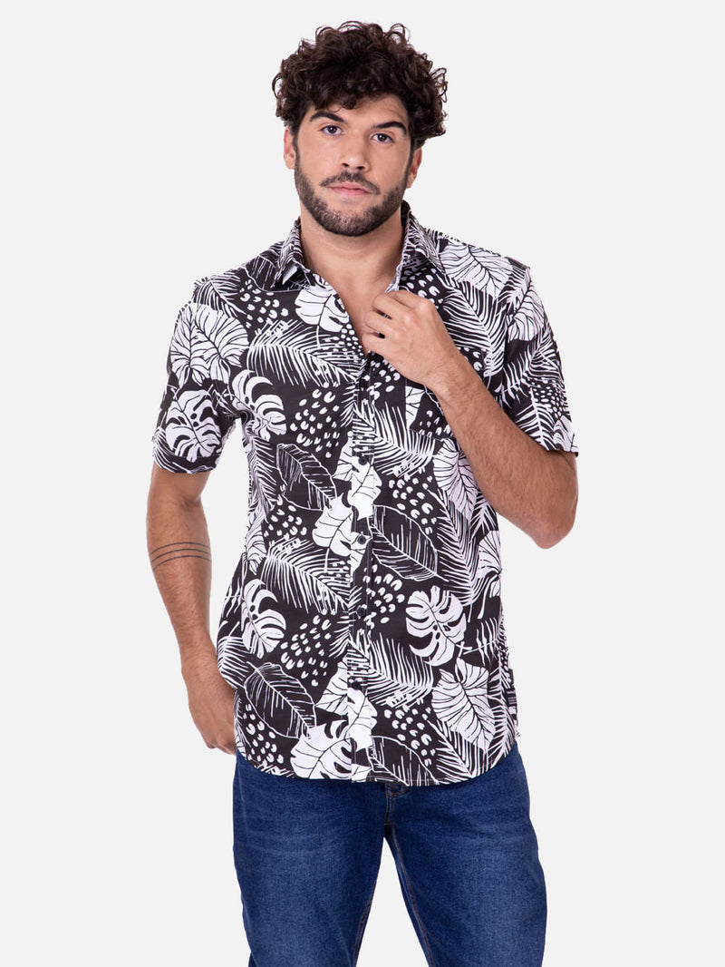 Camisa Hurley Botanic Preta