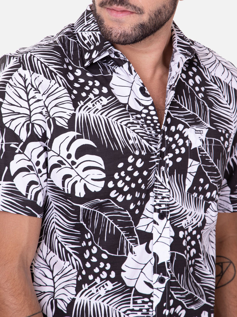 Camisa Hurley Botanic Preta