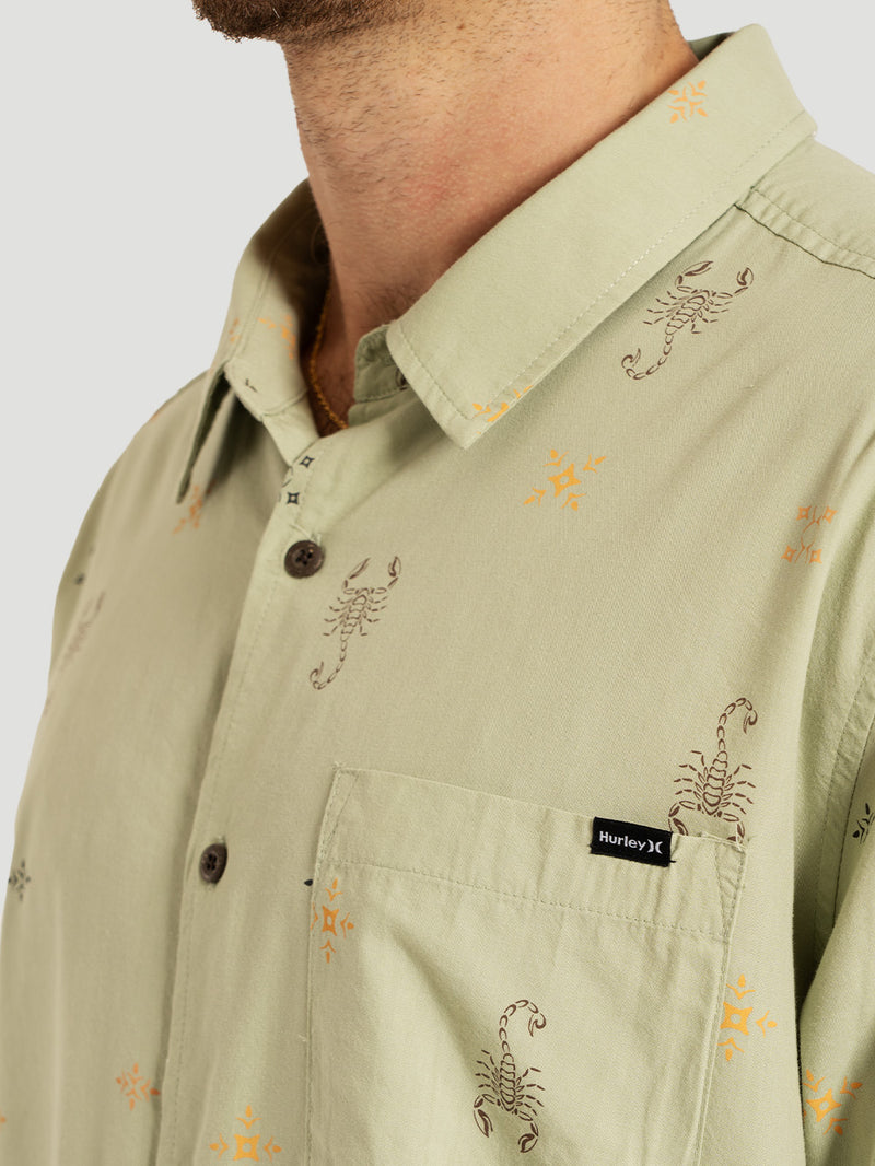Camisa Manga Curta Menta Hurley Rincon