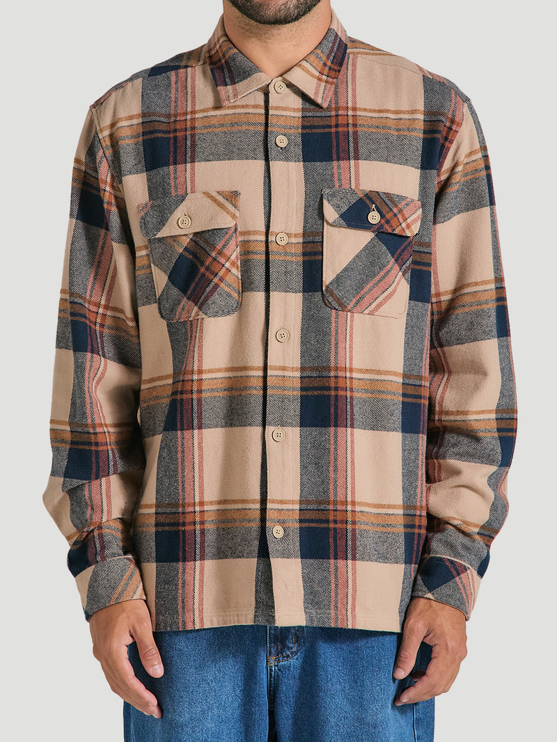 Camisa Flanela Xadrez Manga Longa Areia Hurley Santa Cruz Shoreline