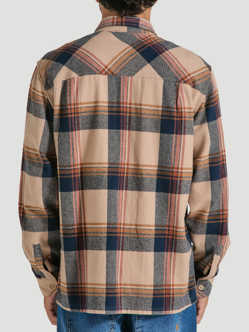 Camisa Flanela Xadrez Manga Longa Areia Hurley Santa Cruz Shoreline