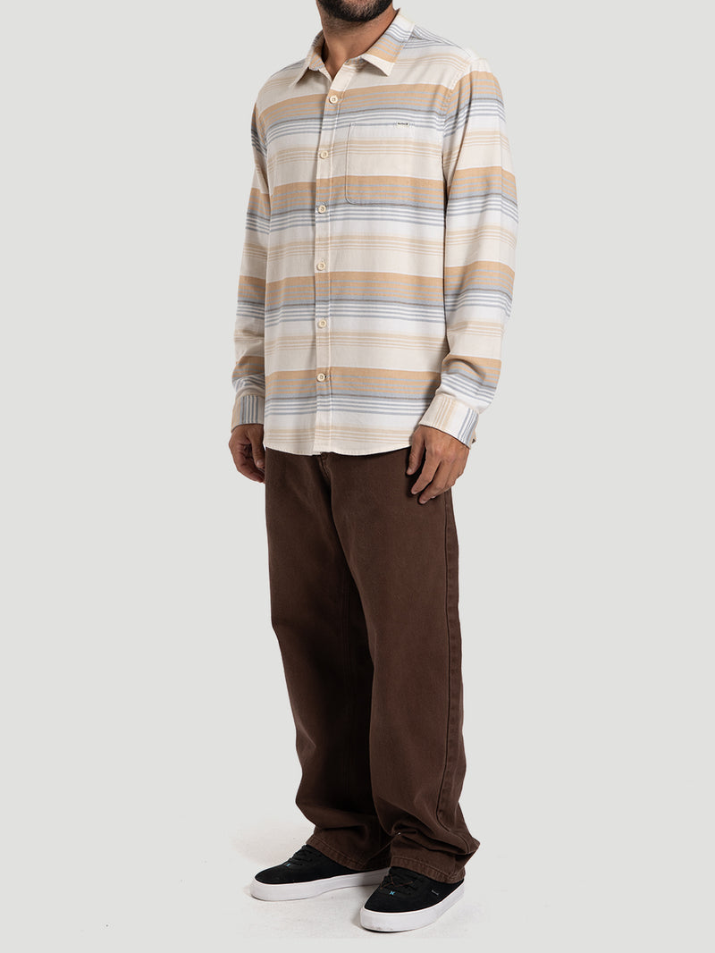 Camisa de Flanela Manga Longa Hurley Portland Stripe Multi