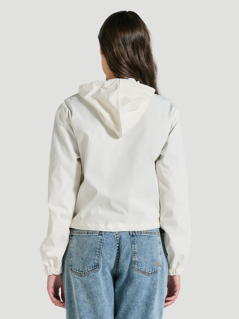 Jaqueta Corta-Vento Feminina Com Capuz Off White Hurley Naturale