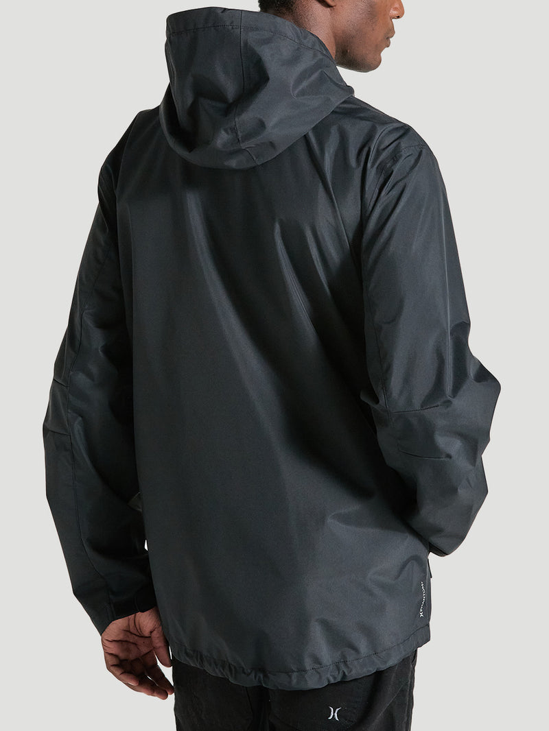 Jaqueta Impermeável Preta Hurley Phantom + Defender