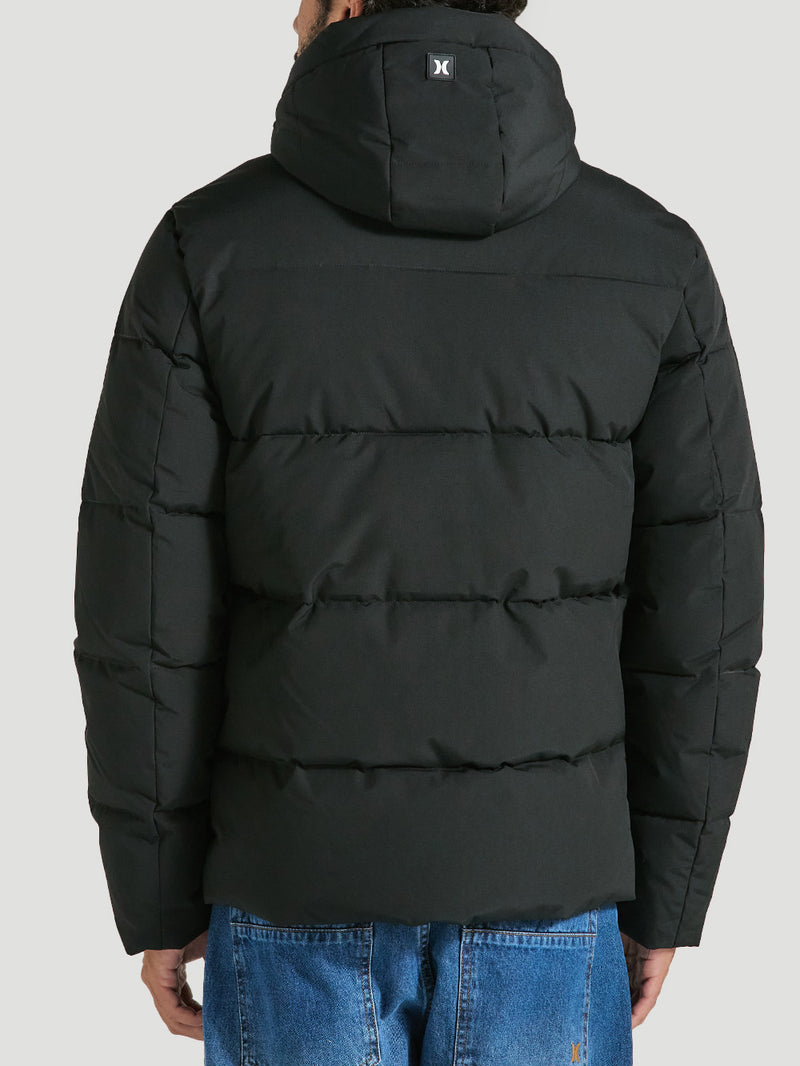 Jaqueta Puffer Pesada Preta Hurley Master