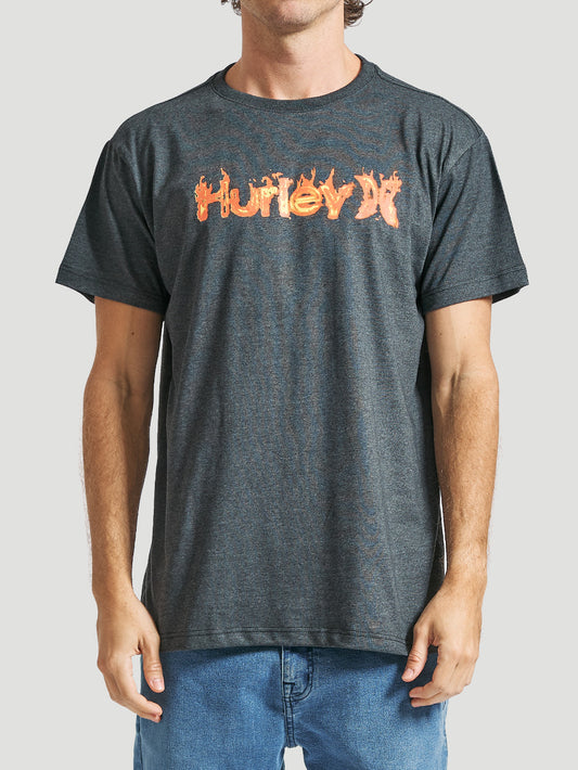 Camiseta Hurley O&O Fire Preta
