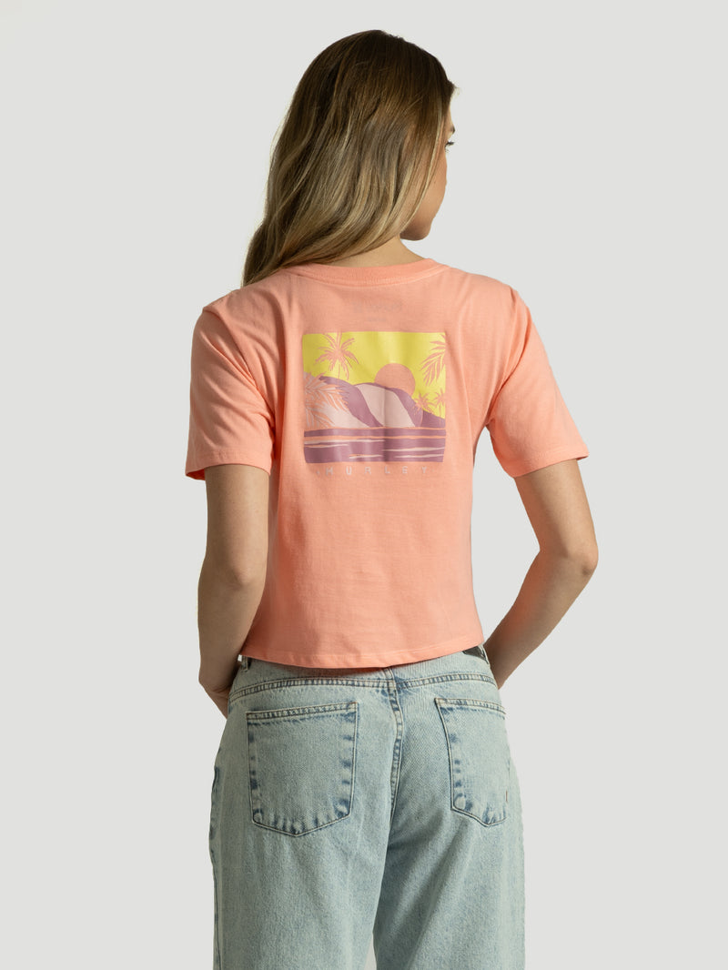 Camiseta Hurley Postcard Rosa